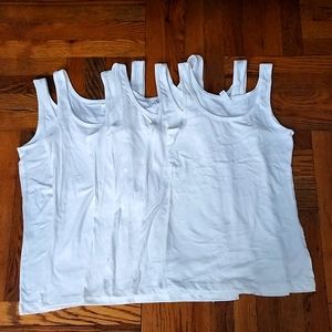 Bundle of 6 Women's Size M Next Level Basic White Tank top